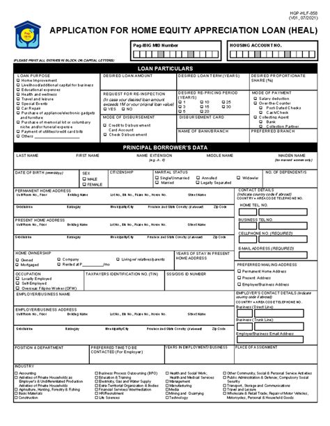APPLICATION FOR HOME EQUITY APPRECIATION .